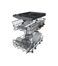 Whirlpool WH6FC11BS7 A0X Ελεύθερο Πλυντήριο Πιάτων για 11 Σερβίτσια NaturalDry Π45xY85εκ. Inox