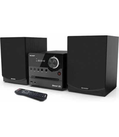 Sharp Ηχοσύστημα 2.0 XLB512 XLB512BK 45W με CD / Digital Media Player και Bluetooth Μαύρο 