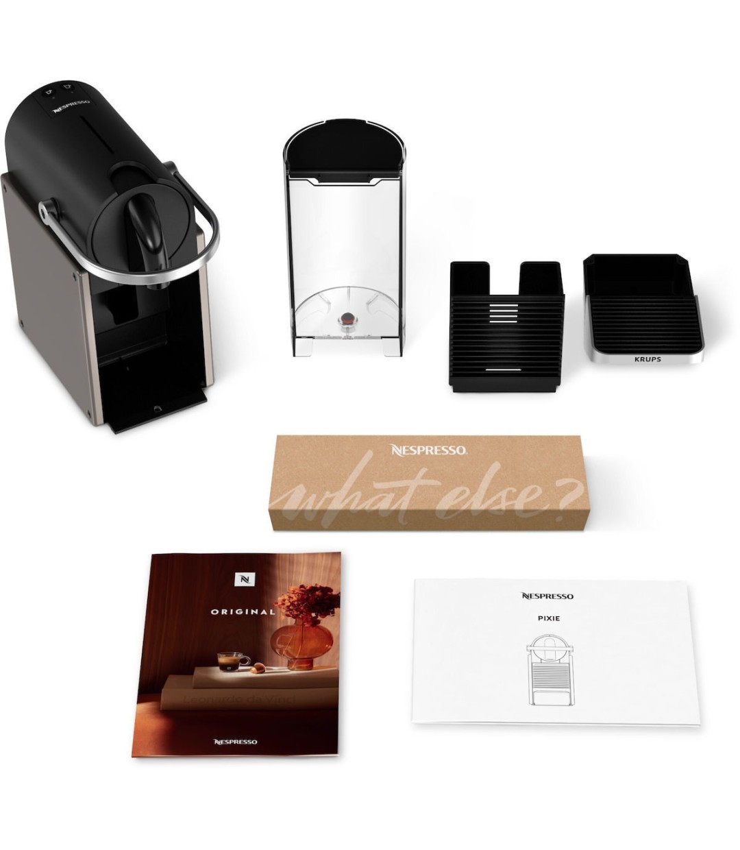 Krups XN 306 Pixie Καφετιέρα για Κάψουλες Nespresso Titan