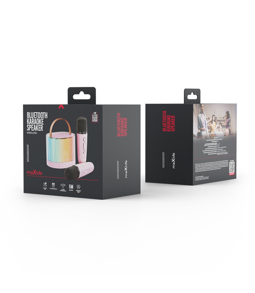 Maxlife MXKS-200 Σύστημα Καραόκε με Ασύρματο Μικρόφωνο Ροζ