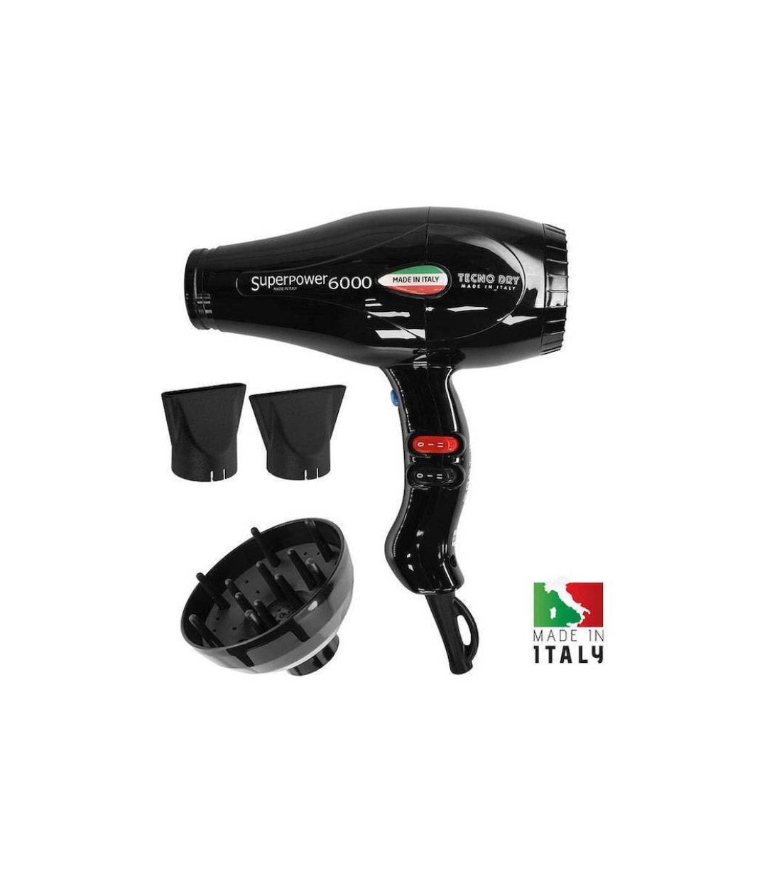 Tecno Dry Επαγγελματικό Πιστολάκι Μαλλιών SUPERPOWER 6000 2500W Tecno Dry Επαγγελματικό Πιστολάκι Μαλλιών SUPERPOWER 6000 2500W