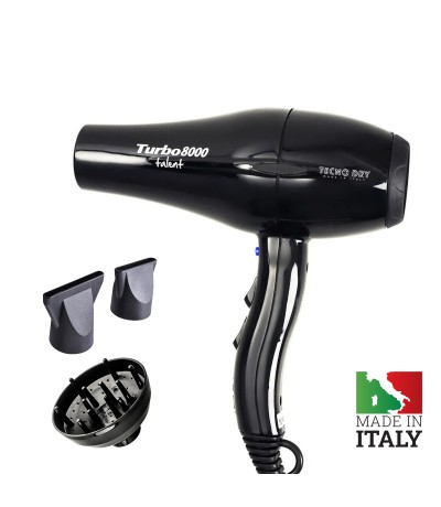 Tecno Dry Επαγγελματικό Πιστολάκι Μαλλιών Turbo 8000 με Φυσούνα 2200W