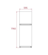 Teka Ψυγείο Δίπορτο 294lt Υ176xΠ59.5xΒ55εκ. Λευκό RTF 13630