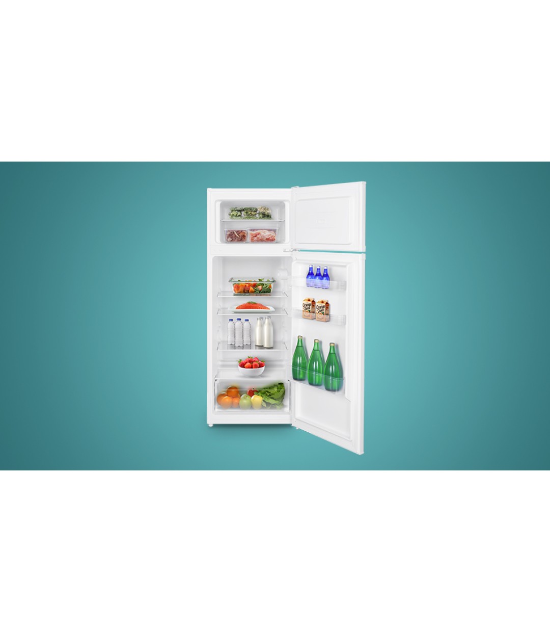 Nobu Ψυγείο Δίπορτο 206lt Υ143xΠ56xΒ54.5εκ. Λευκό NBD143WE