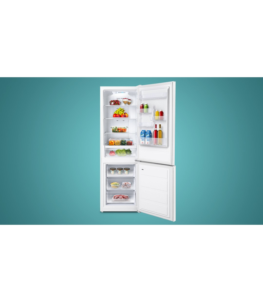 Nobu Ψυγειοκαταψύκτης 310lt Total NoFrost Υ188xΠ59.5xΒ63εκ. Λευκός NBM1860WE