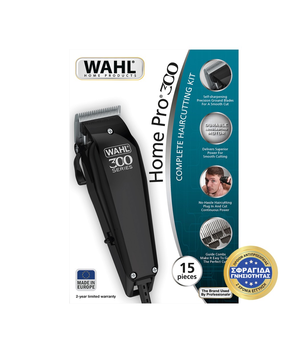 Wahl Professional 300 Series Σετ Κουρευτικής Μηχανής Ρεύματος Μαύρο 20102-0460