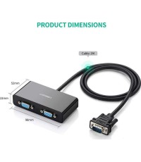 Ugreen Μετατροπέας VGA male σε VGA 2x female (20918)