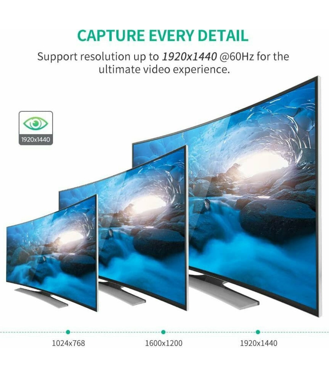 Ugreen Μετατροπέας VGA male σε VGA 2x female (20918)