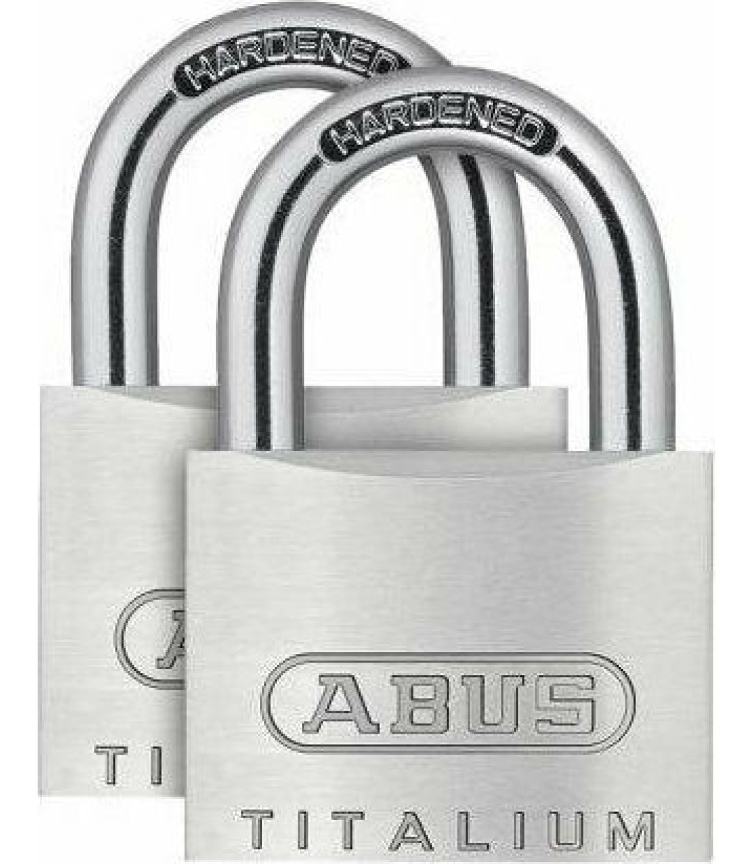 Abus Titalium 64 ΤΙ/30BTWINS Ατσάλινο Λουκέτο Πέταλο με Κλειδί 30mm Ασημί 2τμχ