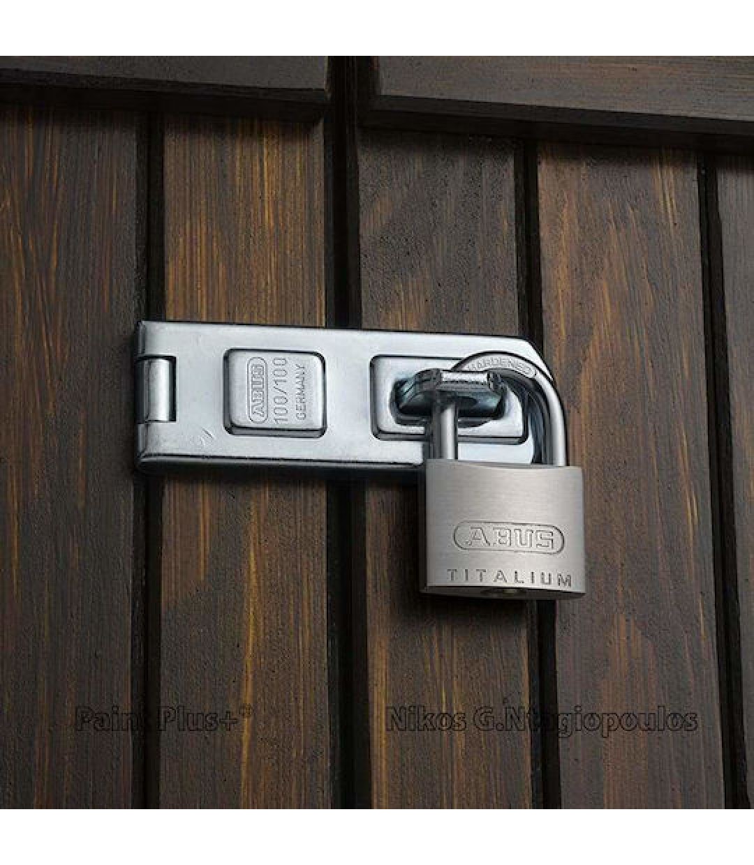 Abus Titalium 64 ΤΙ/30BTWINS Ατσάλινο Λουκέτο Πέταλο με Κλειδί 30mm Ασημί 2τμχ