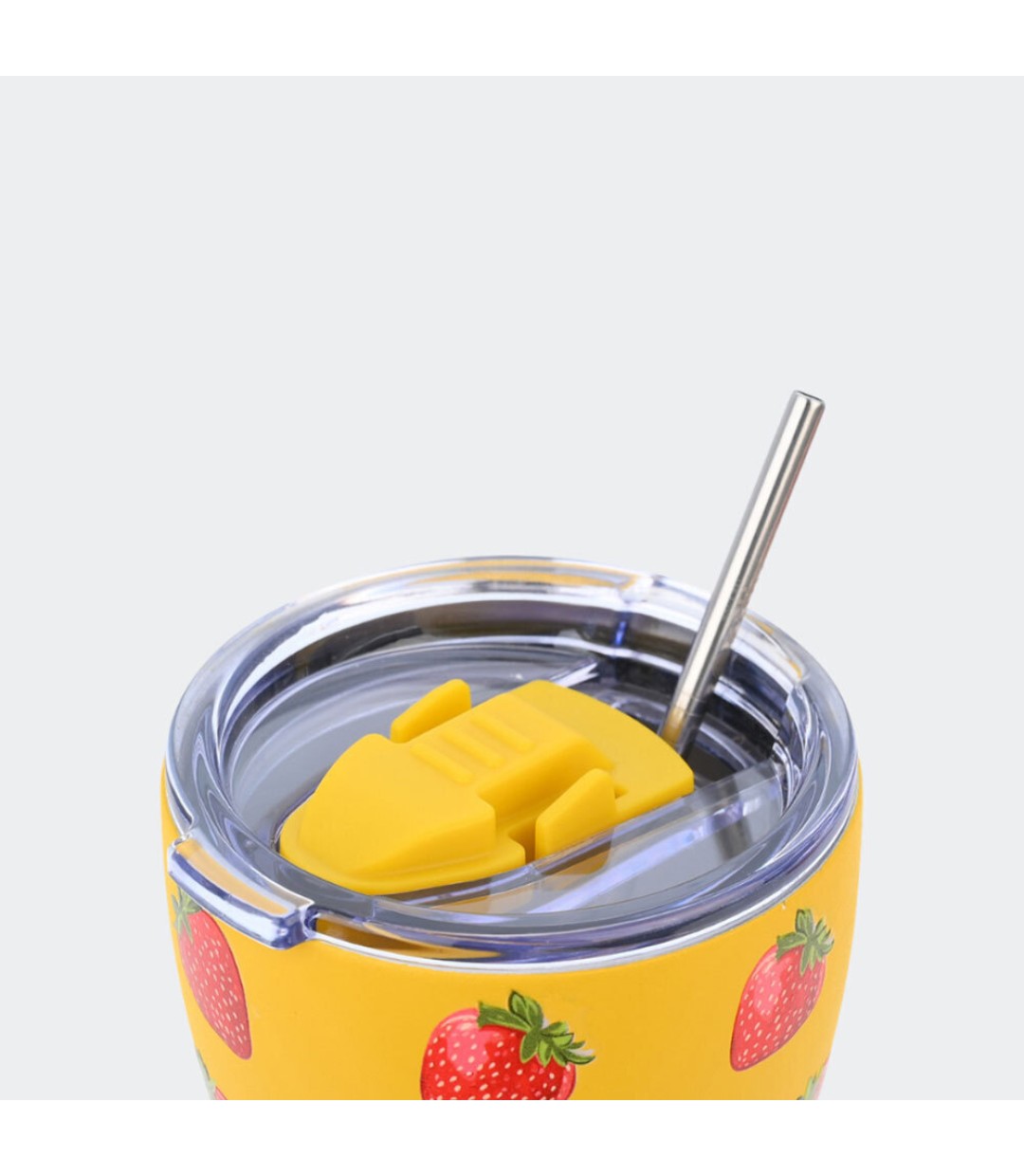 Estia Coffee Mug Save The Aegean Ανακυκλώσιμο Ποτήρι Θερμός Ανοξείδωτο BPA Free 350ml Berry Bright με Καλαμάκι