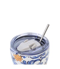 Estia Coffee Mug Save The Aegean Ποτήρι Θερμός Ανοξείδωτο BPA Free 350ml Amalfi Coast με Καλαμάκι