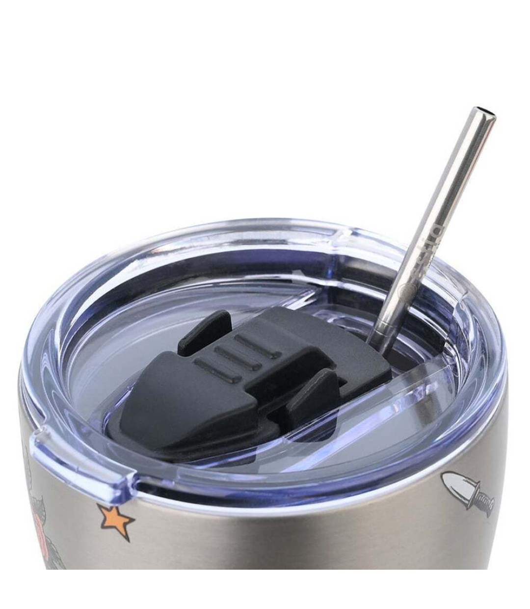 Estia Coffee Mug Save The Aegean Ανακυκλώσιμο Ποτήρι Θερμός Ανοξείδωτο BPA Free 350ml old School με Καλαμάκι