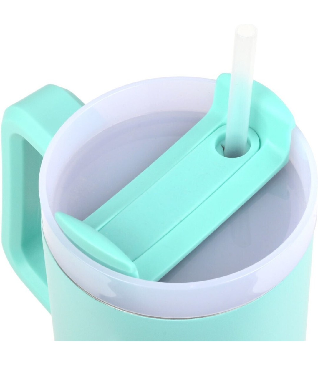 Estia Straw Tumbler XL Θερμός Ανοξείδωτο BPA Free 1.2lt Bermuda Green με Καλαμάκι και Λαβή 01-32203