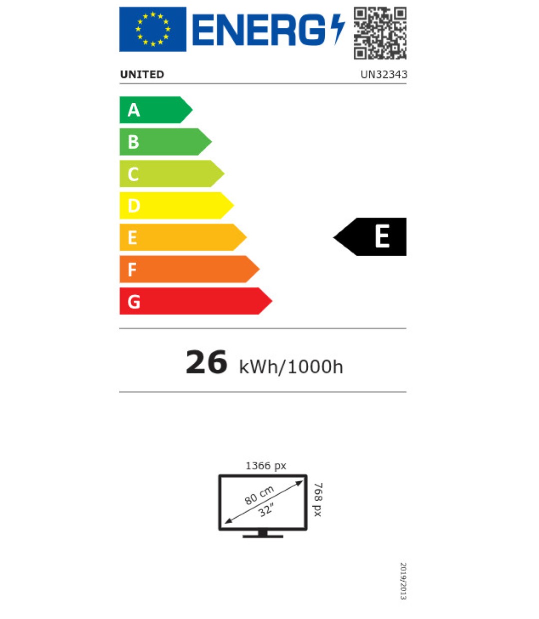 United Τηλεόραση 32" HD Ready LED UN32343 (2024)