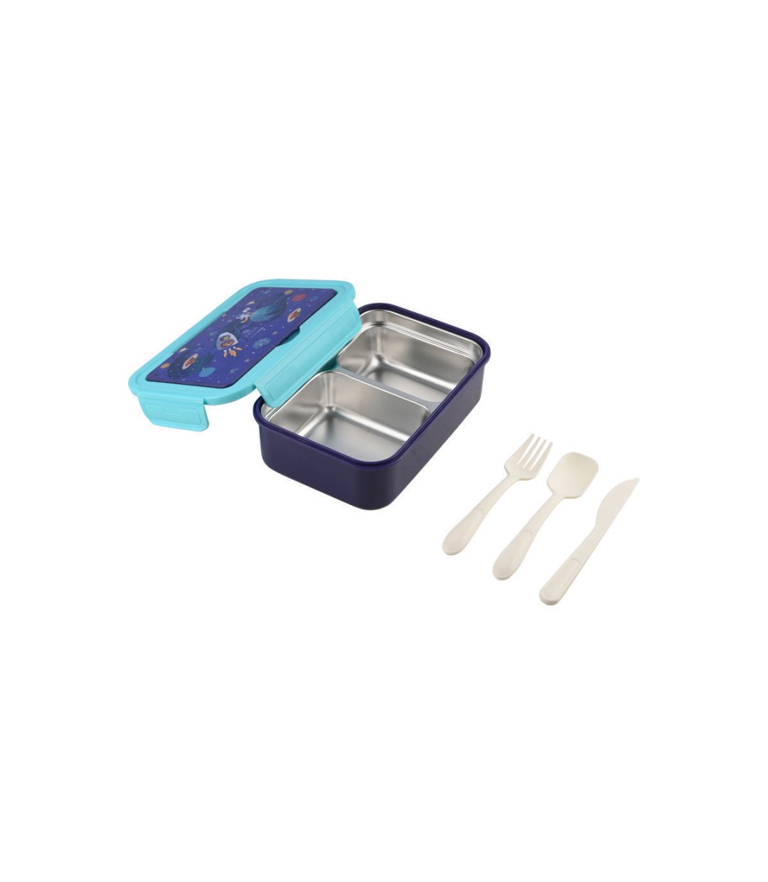 Estia Save The Aegean Ανοξείδωτο Παιδικό Σετ Φαγητού 0.9lt Solar Jump 01-33668
