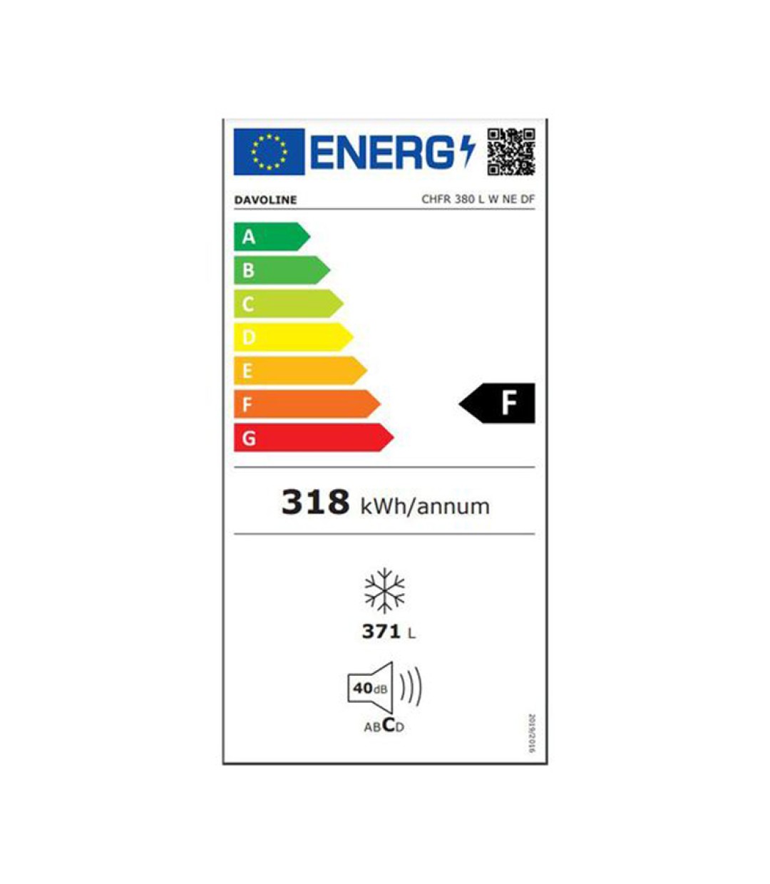 Davoline Chfr 380e L W Ne / Df Καταψύκτης Μπαούλο 371lt