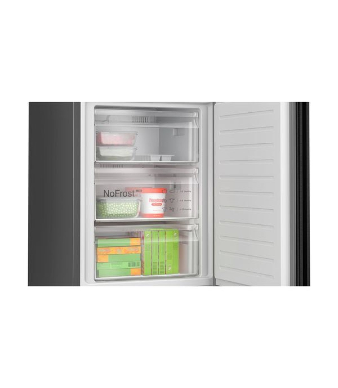 Bosch Ψυγειοκαταψύκτης 363lt Total NoFrost Υ203xΠ60xΒ66εκ. Μαύρος KGN392XCF