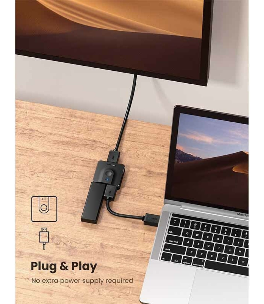 Ugreen HDMI 2-1 Switch Splitter 4K Bidirectional HDMI Splitter 50966