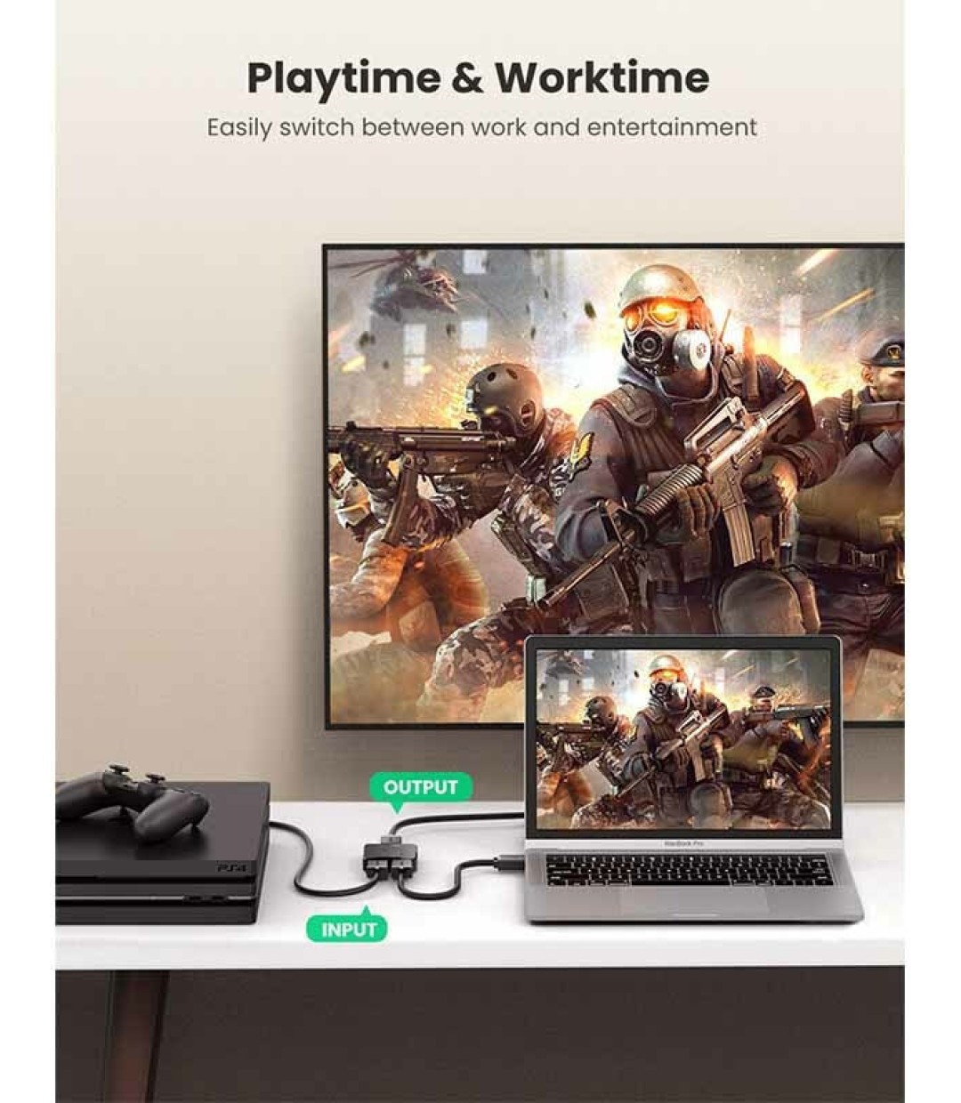 Ugreen HDMI 2-1 Switch Splitter 4K Bidirectional HDMI Splitter 50966