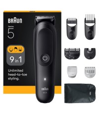 Braun All-in-one Series 5 Σετ Επαναφορτιζόμενης Κουρευτικής Μηχανής Μαύρο AIO5540 Braun All-in-one Series 5 Σετ Επαναφορτιζόμενης Κουρευτικής Μηχανής Μαύρο AIO5540