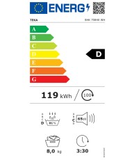 Teka SHK 70840 WH Στεγνωτήριο 8kg A++ με Αντλία Θερμότητας