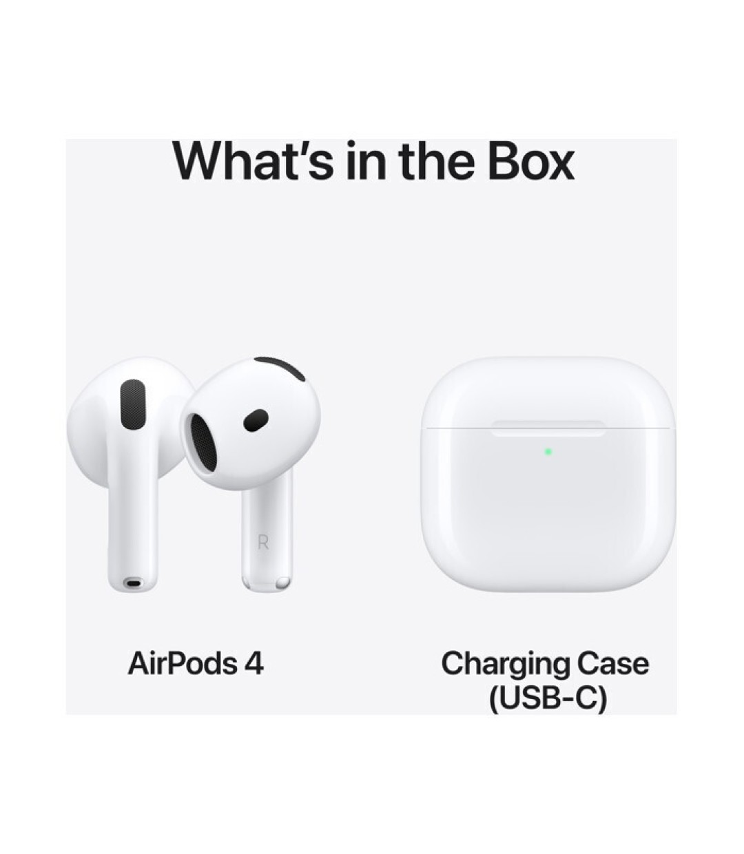 Apple AirPods 4 Earbud Bluetooth Handsfree Ακουστικά με Αντοχή στον Ιδρώτα και Θήκη Φόρτισης Λευκά