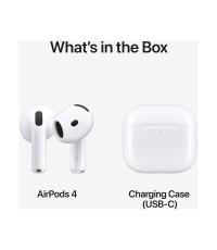 Apple AirPods 4 Earbud Bluetooth Handsfree Ακουστικά με Αντοχή στον Ιδρώτα και Θήκη Φόρτισης Λευκά