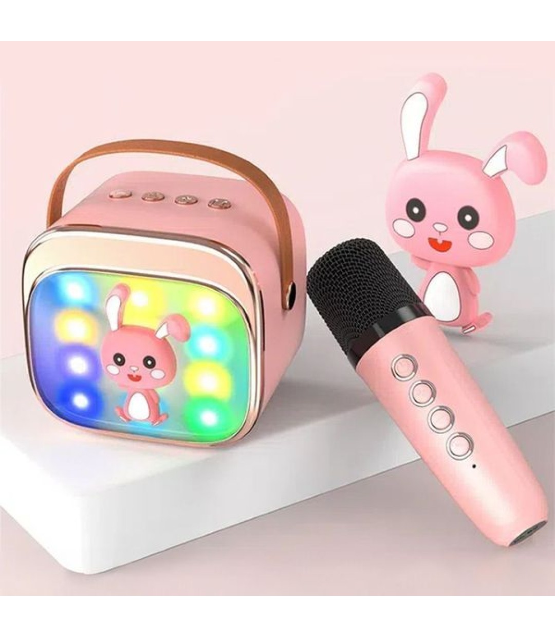 LAMTECH BT5.4 RGB KID KARAOKE SPEAKER PINK WITH MIC HOPPEE LAM980220