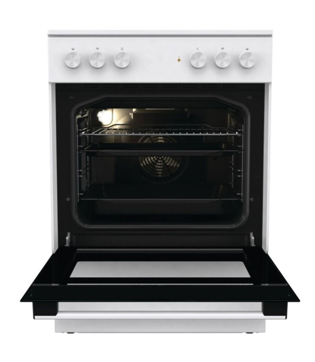 Gorenje Κουζίνα GEC6A41WC 71lt με Κεραμικές Εστίες Π60εκ. Λευκή