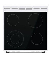 Gorenje Κουζίνα GEC6A41WC 71lt με Κεραμικές Εστίες Π60εκ. Λευκή