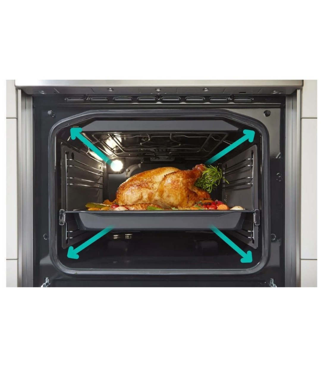 Gorenje Κουζίνα GEC6A41WC 71lt με Κεραμικές Εστίες Π60εκ. Λευκή