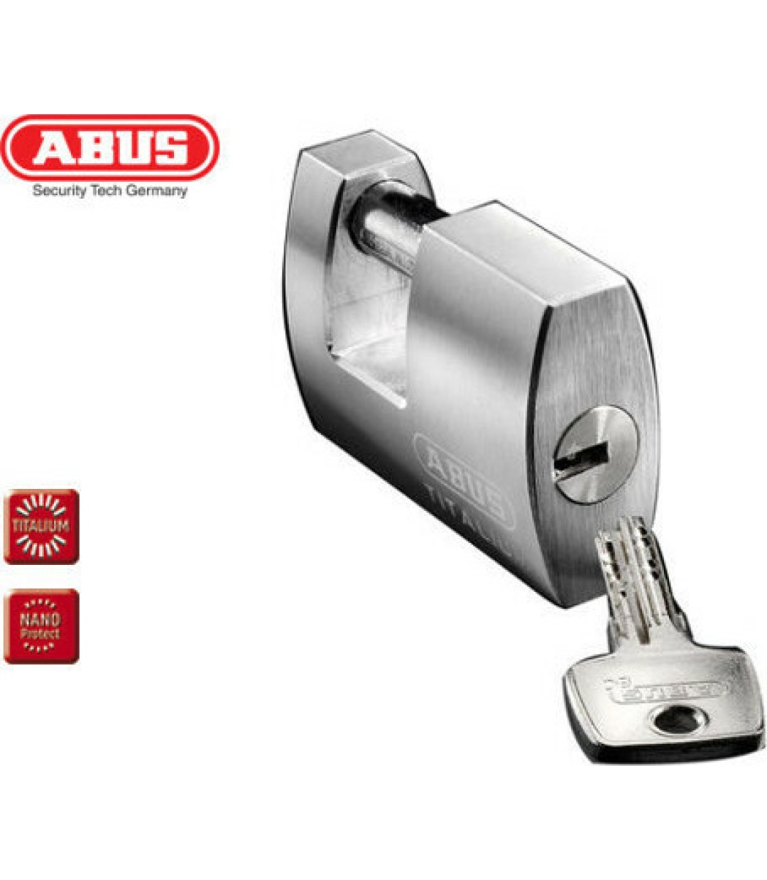 Abus Titalium 82ΤΙ/70Β Αλουμινένιο Λουκέτο Τάκου με Κλειδί 70mm Ασημί