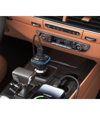 XO FM Transmitter Αυτοκινήτου BCC08 με Bluetooth / Type-C / USB