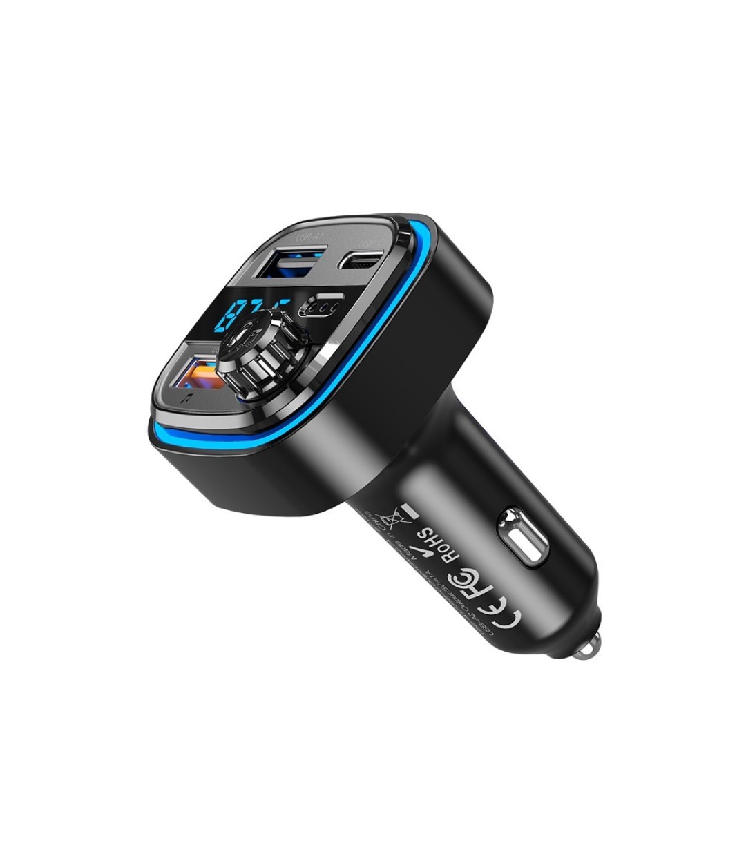 XO FM Transmitter Αυτοκινήτου BCC08 με Bluetooth / Type-C / USB