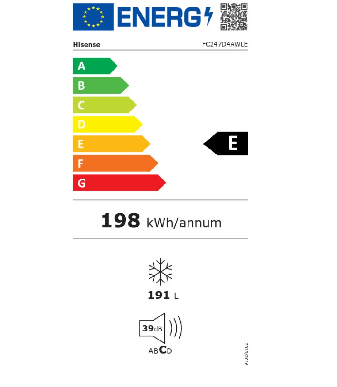 Καταψύκτης Μπαούλο Hisense  BD-247 FC-321 D4AWLE 191lt