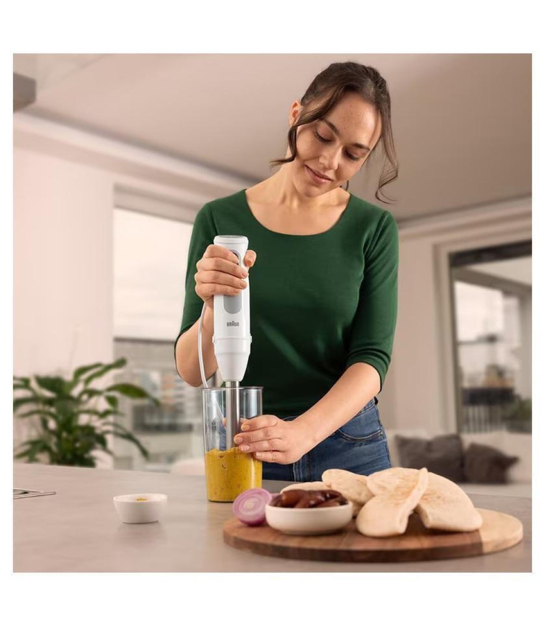 Braun MultiQuick 5 MQ50001MWH Ραβδομπλέντερ με Ανοξείδωτη Ράβδο 1000W Λευκό