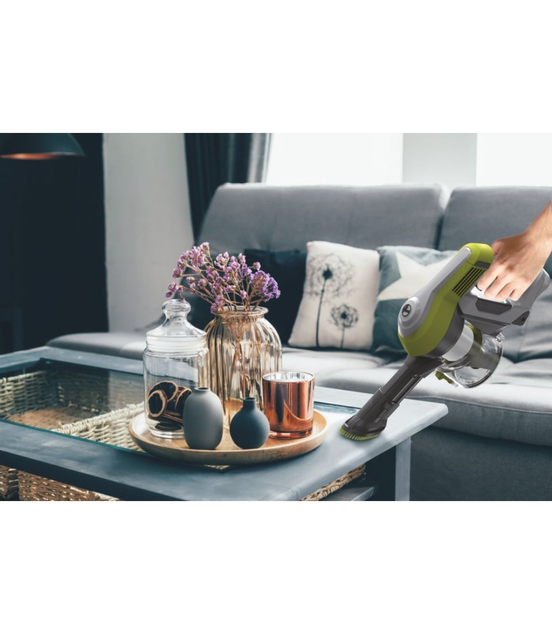 Hoover HF110H 011 Επαναφορτιζόμενη Σκούπα 2 σε 1 Stick & Χειρός 22V Γκρι