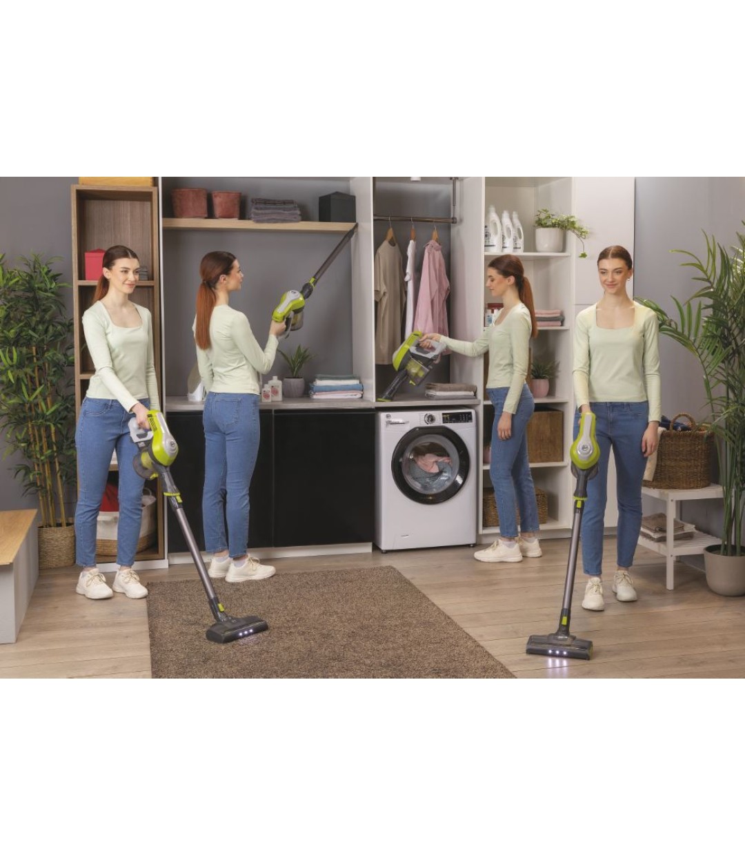 Hoover HF110H 011 Επαναφορτιζόμενη Σκούπα 2 σε 1 Stick & Χειρός 22V Γκρι