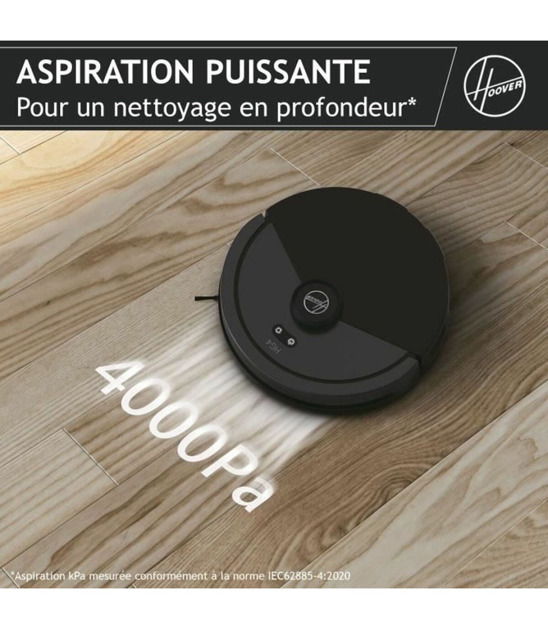 Hoover HG410D 011 Σκούπα Ρομπότ με Χαρτογράφηση και Wi-Fi Μαύρη