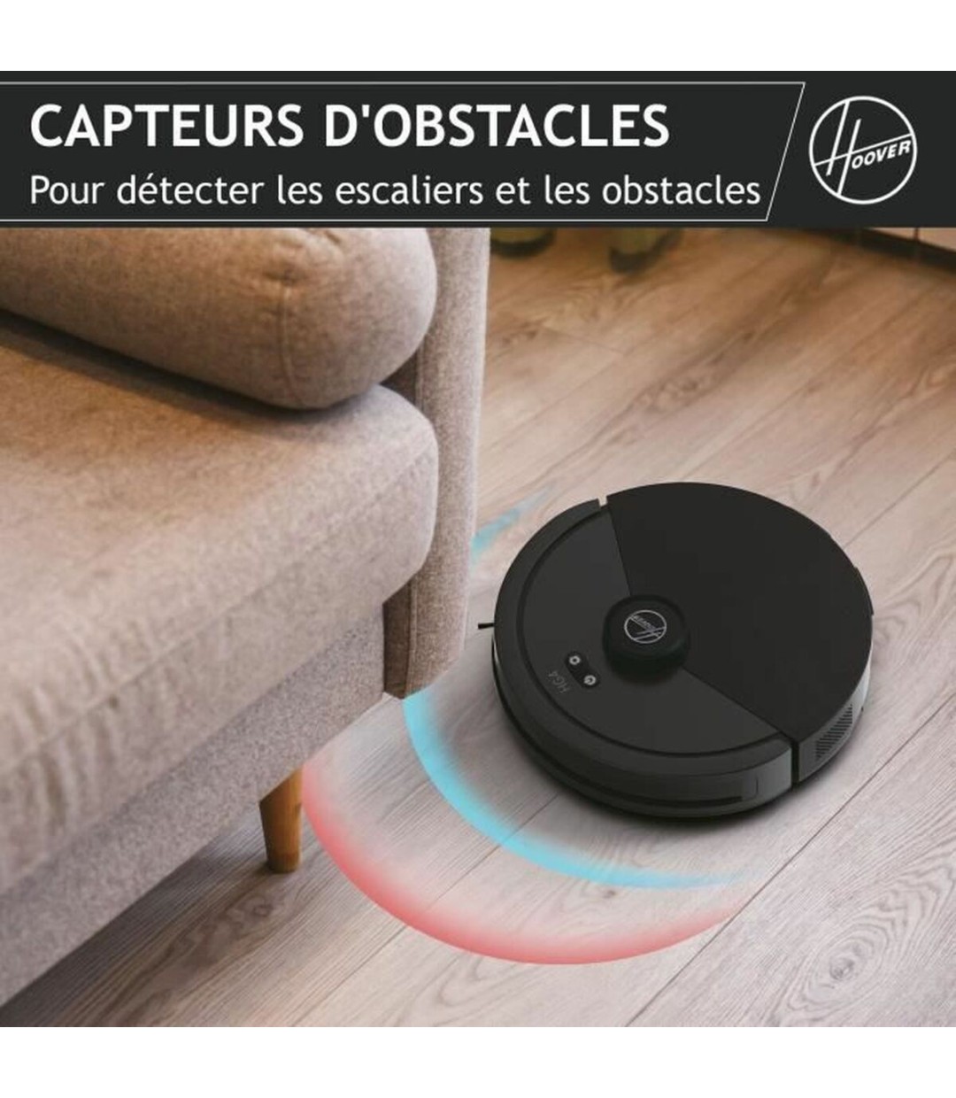 Hoover HG410D 011 Σκούπα Ρομπότ με Χαρτογράφηση και Wi-Fi Μαύρη