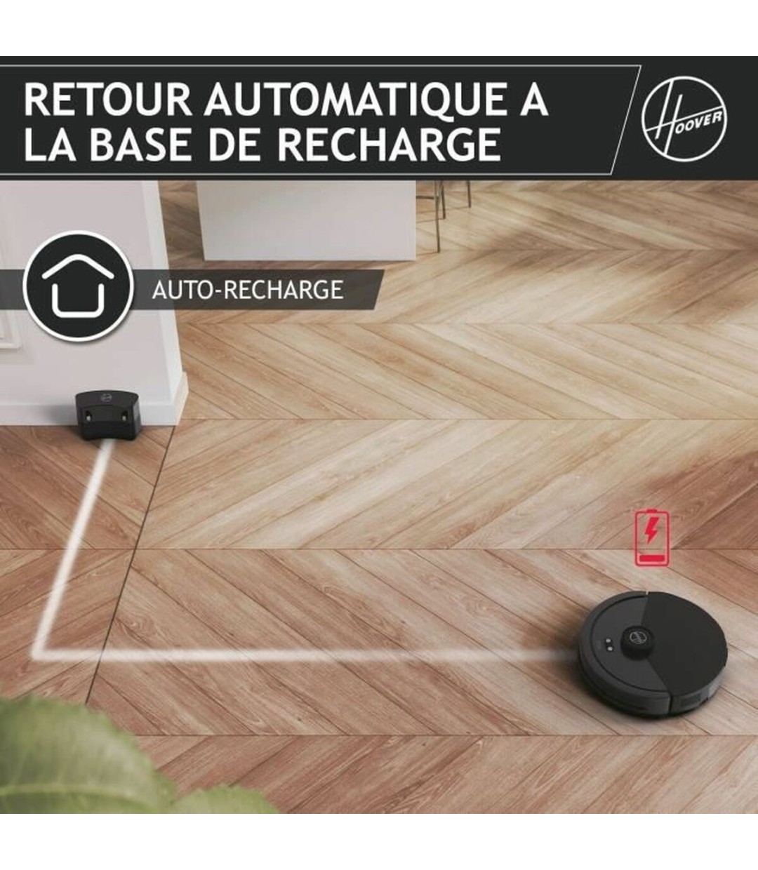 Hoover HG410D 011 Σκούπα Ρομπότ με Χαρτογράφηση και Wi-Fi Μαύρη