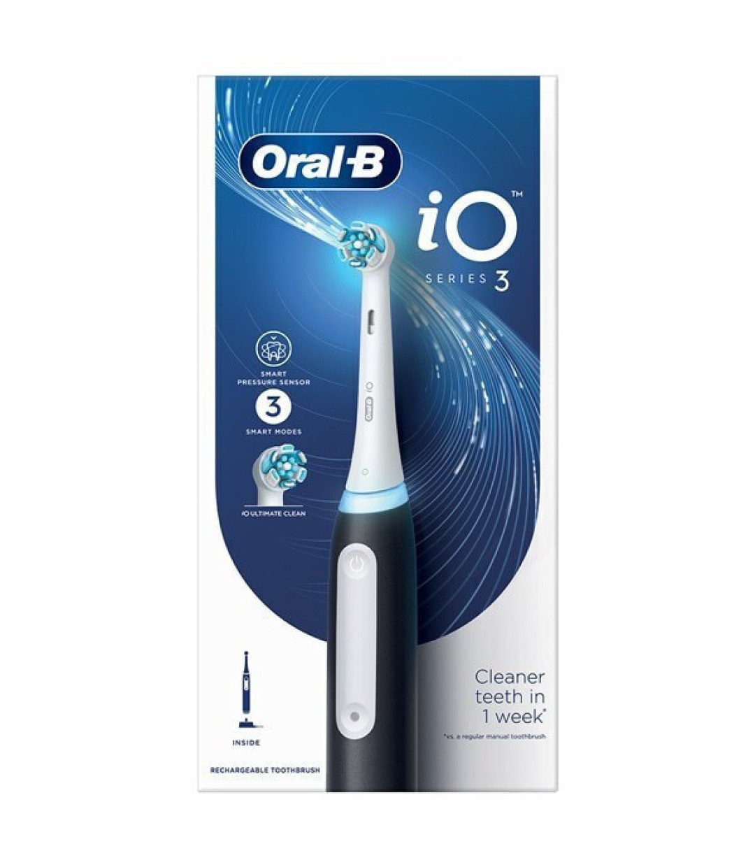 Oral-B iO Series 3 Ηλεκτρική Οδοντόβουρτσα με Αισθητήρα Πίεσης Black