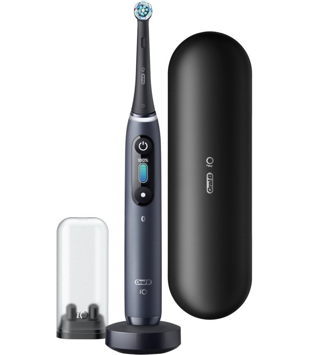 Oral-B iO Series 8 Ηλεκτρική Οδοντόβουρτσα με Χρονομετρητή, Αισθητήρα Πίεσης και Θήκη Ταξιδίου Μαύρη