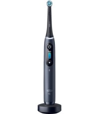 Oral-B iO Series 8 Ηλεκτρική Οδοντόβουρτσα με Χρονομετρητή, Αισθητήρα Πίεσης και Θήκη Ταξιδίου Μαύρη