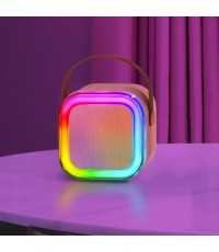  Ασύρματο Ηχείο Bluetooth με 2 μικρόφωνα Karaoke K12 Ροζ
