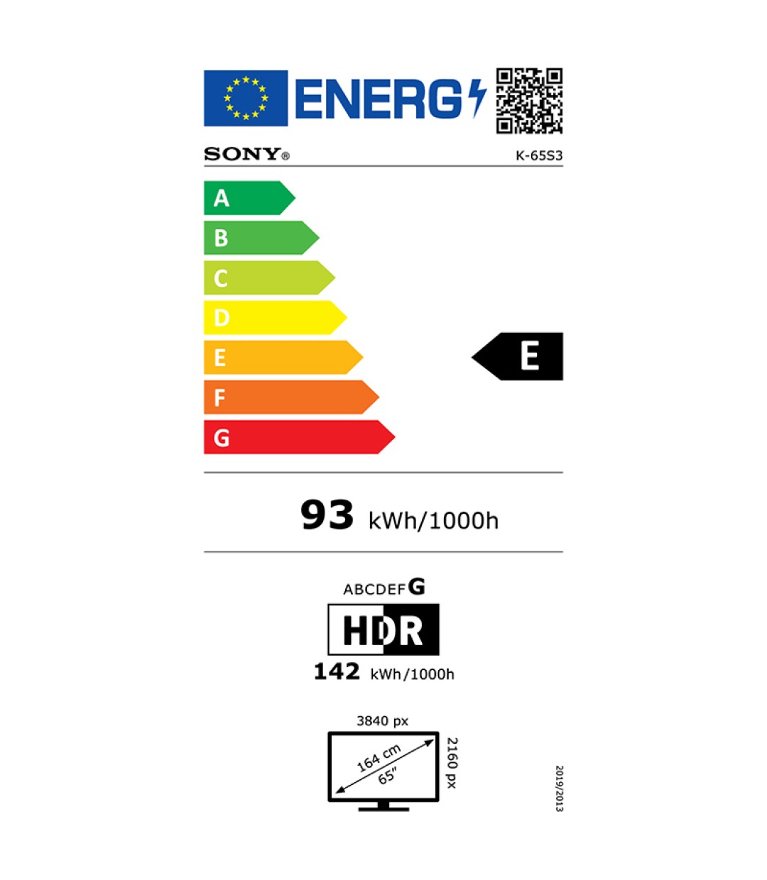 Sony Smart Τηλεόραση 65" 4K UHD LED BRAVIA 3 HDR (2025) K-65S3