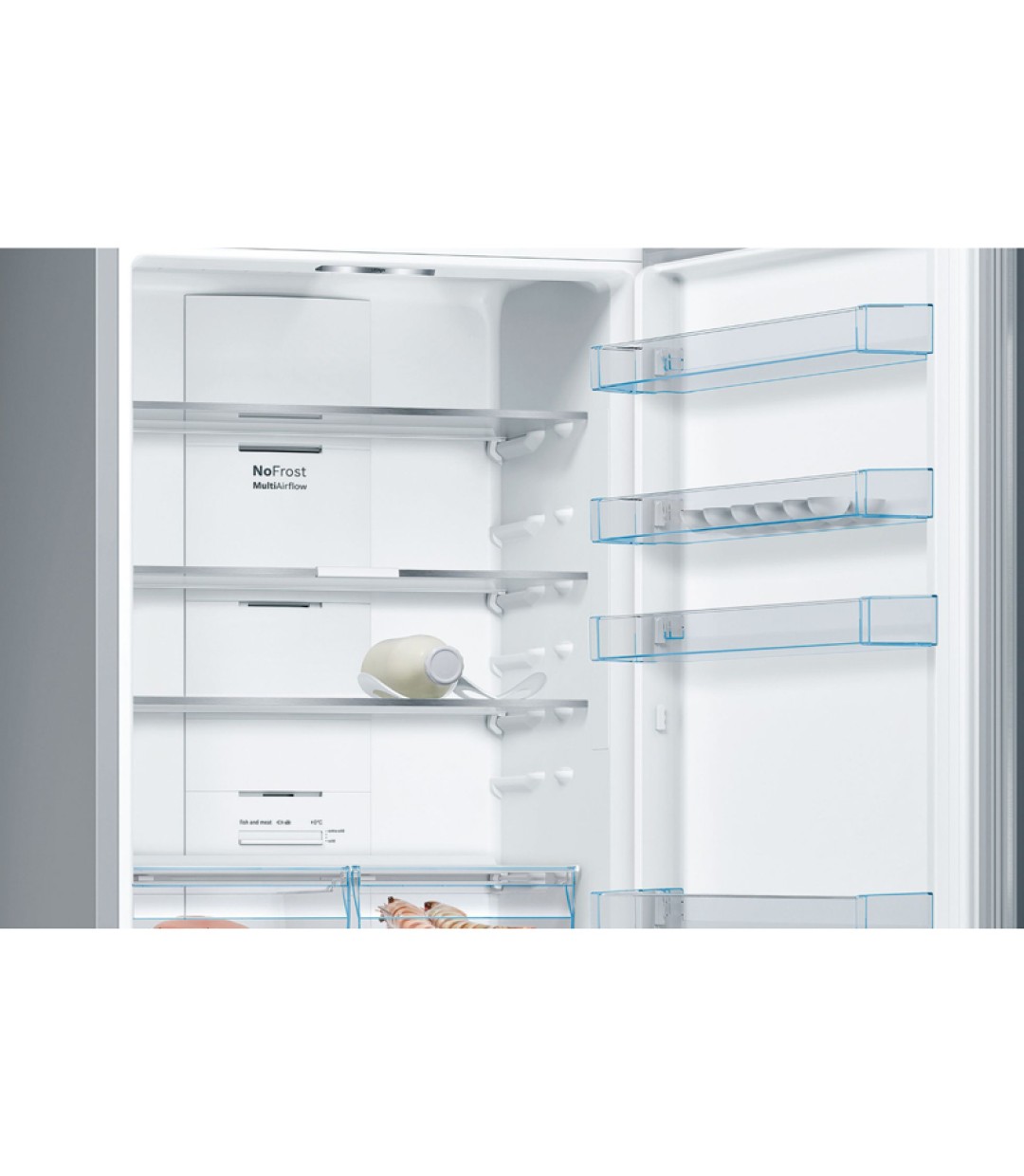 Bosch Ψυγειοκαταψύκτης 438lt Total NoFrost Υ203xΠ70xΒ67εκ. Γκρι KGN493IDA