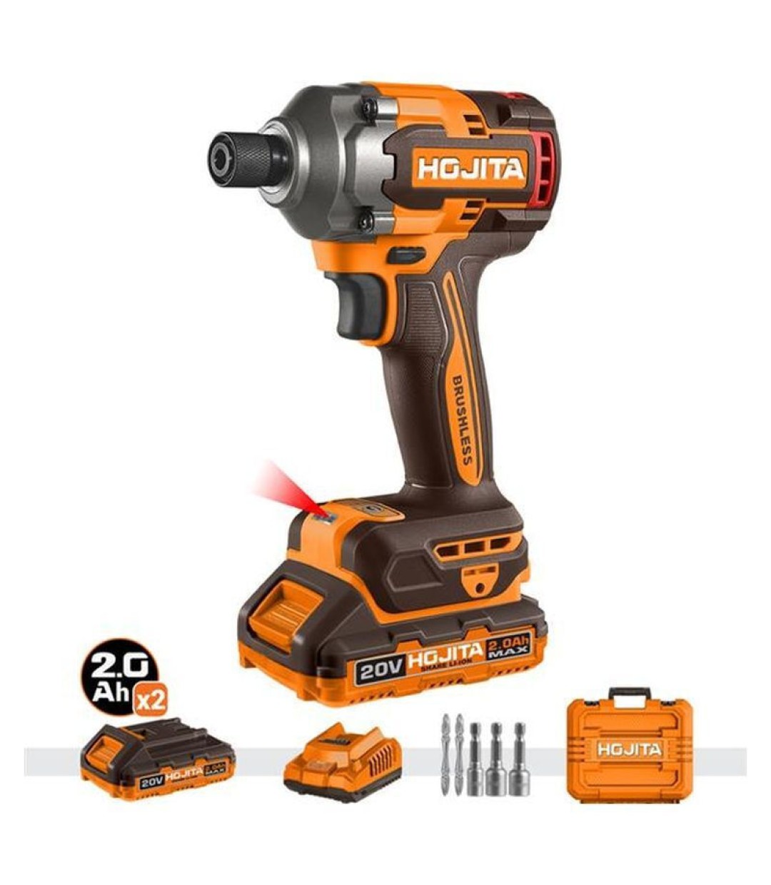 Hojita HJCD2M28 Παλμικό Κατσαβίδι Μπαταρίας Brushless 20V 2x2Ah