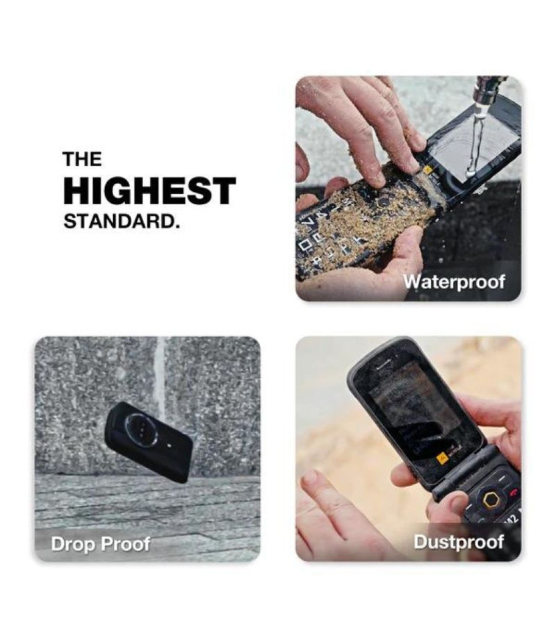 AGM M8 Flip Dual SIM Ανθεκτικό Κινητό με Μεγάλα Κουμπιά Μαύρο